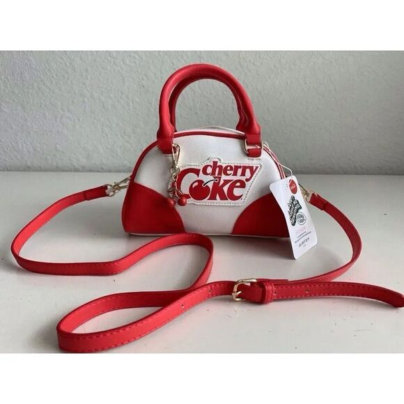 Cherry Coke SkinnyDip London Coca Cola Bowler Satchel Mini Crossbody Bag & Charm - Picture 1 of 11
